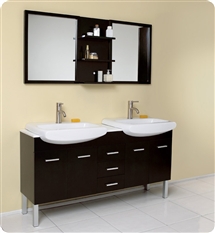 Fresca - Vetta - Double Sink Bathroom Vanity with Espresso Finish