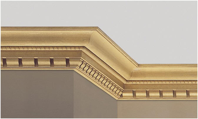  WHW688MIL Ornamental BEAD/DENTIL CORNICE MLDG 27/32"x5-3/16"  