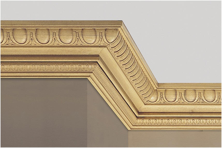  WHW687MIL Ornamental EGG&DART/LAMB'S TONGUE CORNICE 27/32"x4-15/32"