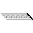 3 1/2"H x 3 7/8"P x 5 1/8"F x 95 5/8"L, (1 3/8" Repeat), Bulwark Dentil and Rope Crown Moulding